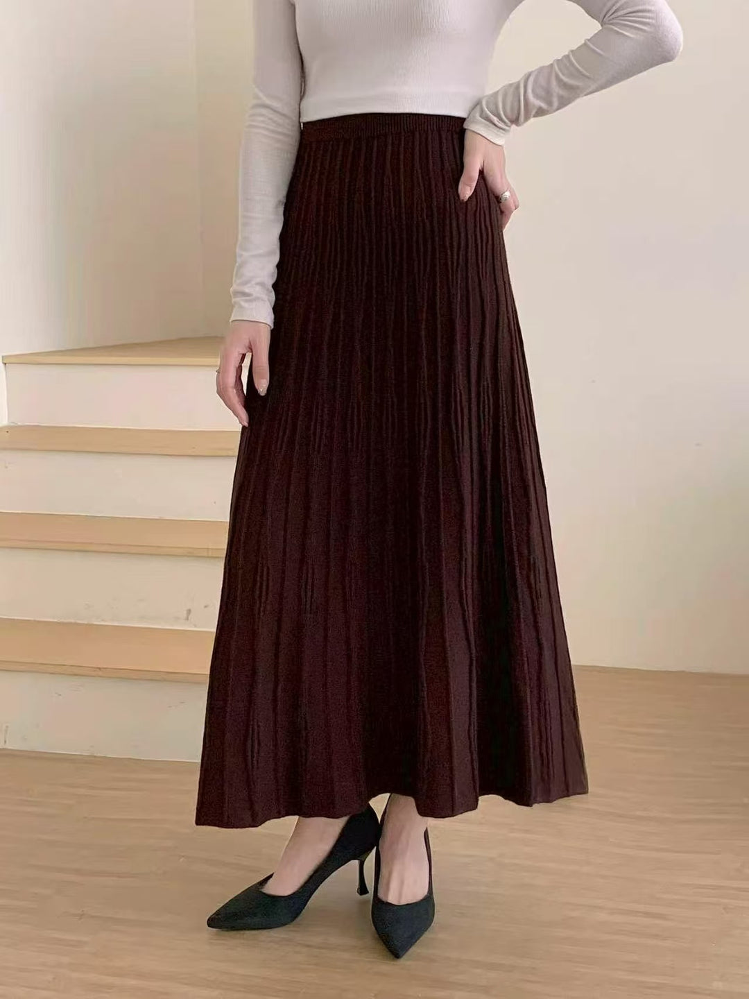 Damen Maxirock mit Plissee Shop Nory