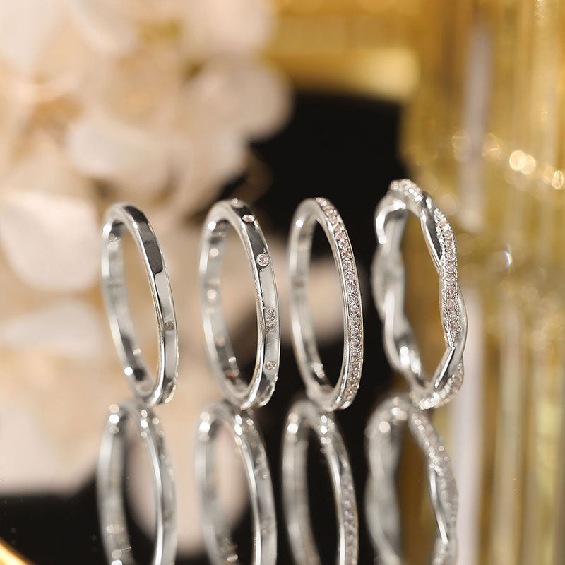 Damen elegante und zeitlose Ringe im Set Shop Nory