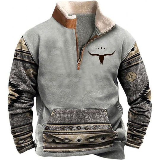 Herren Wärmender Fleece-Pullover mit Stehkragen Shop Nory