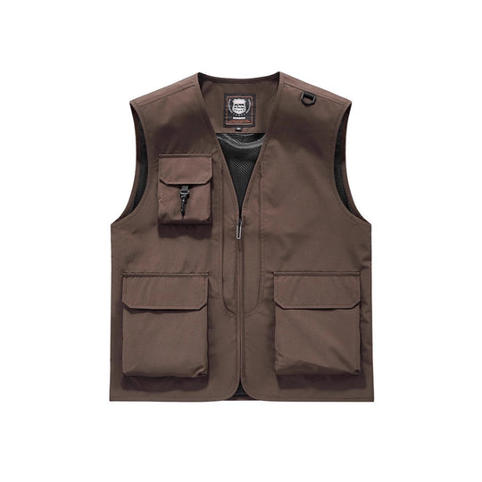 Herren Sichtbare Multifunktionale Utility-Weste mit Mesh‑Futter, Mehrfachtaschen und D‑Ring Shop Nory