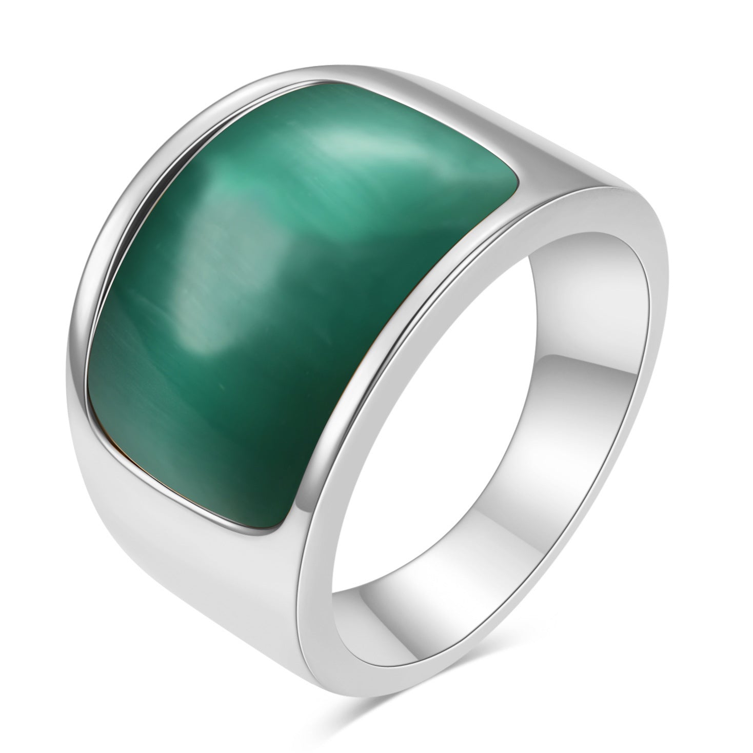 Damen Ring mit schimmerndem Edelstein und polierter Oberfläche Shop Nory