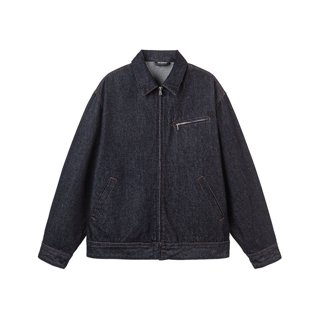Herren Oversize Denim-Blouson mit durchgehendem Reißverschluss Shop Nory
