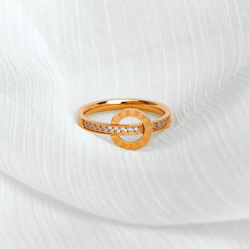 Damen eleganter Ring mit verspieltem Ziffern-Design Shop Nory
