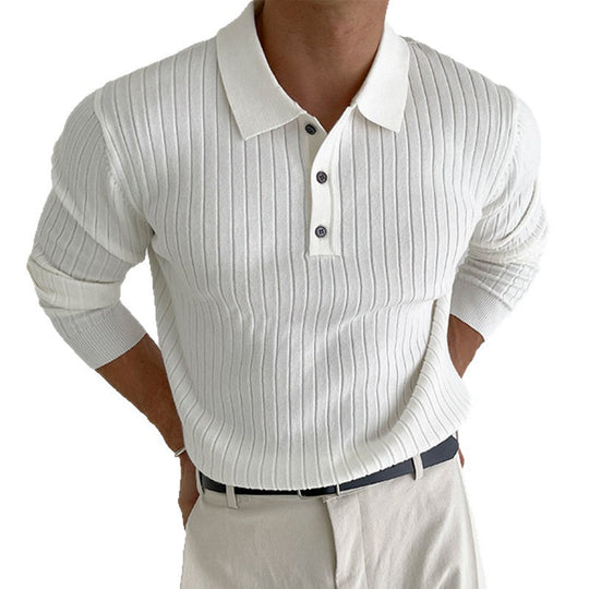 Herren Stilvolles Langarm-Rippstrickoberteil Shop Nory