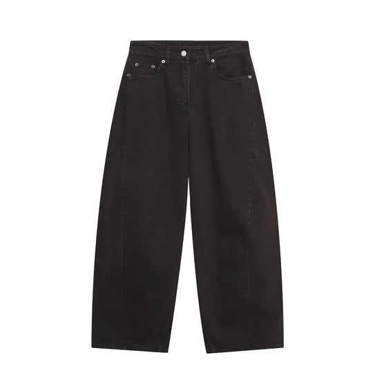 Damen weite Jeans im modernen Schnitt mit angesagten Cargo-Taschen Shopnory