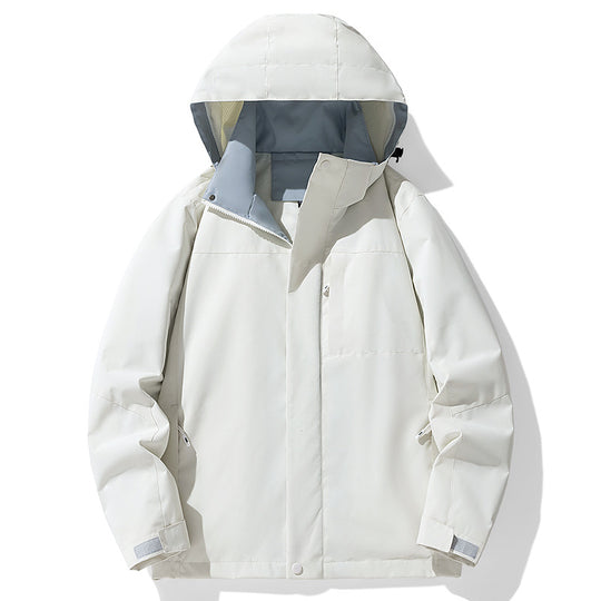 Herren Dreilagige wasserabweisende Kapuzen‑Outdoorjacke mit Mesh‑Futter und verdecktem Reißverschluss Shop Nory