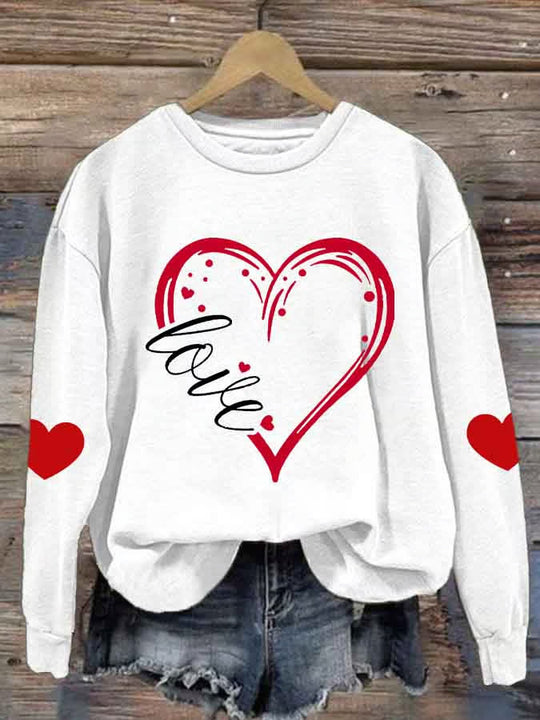 Damen Gemütlicher Pullover mit Herzmotiv Shop Nory