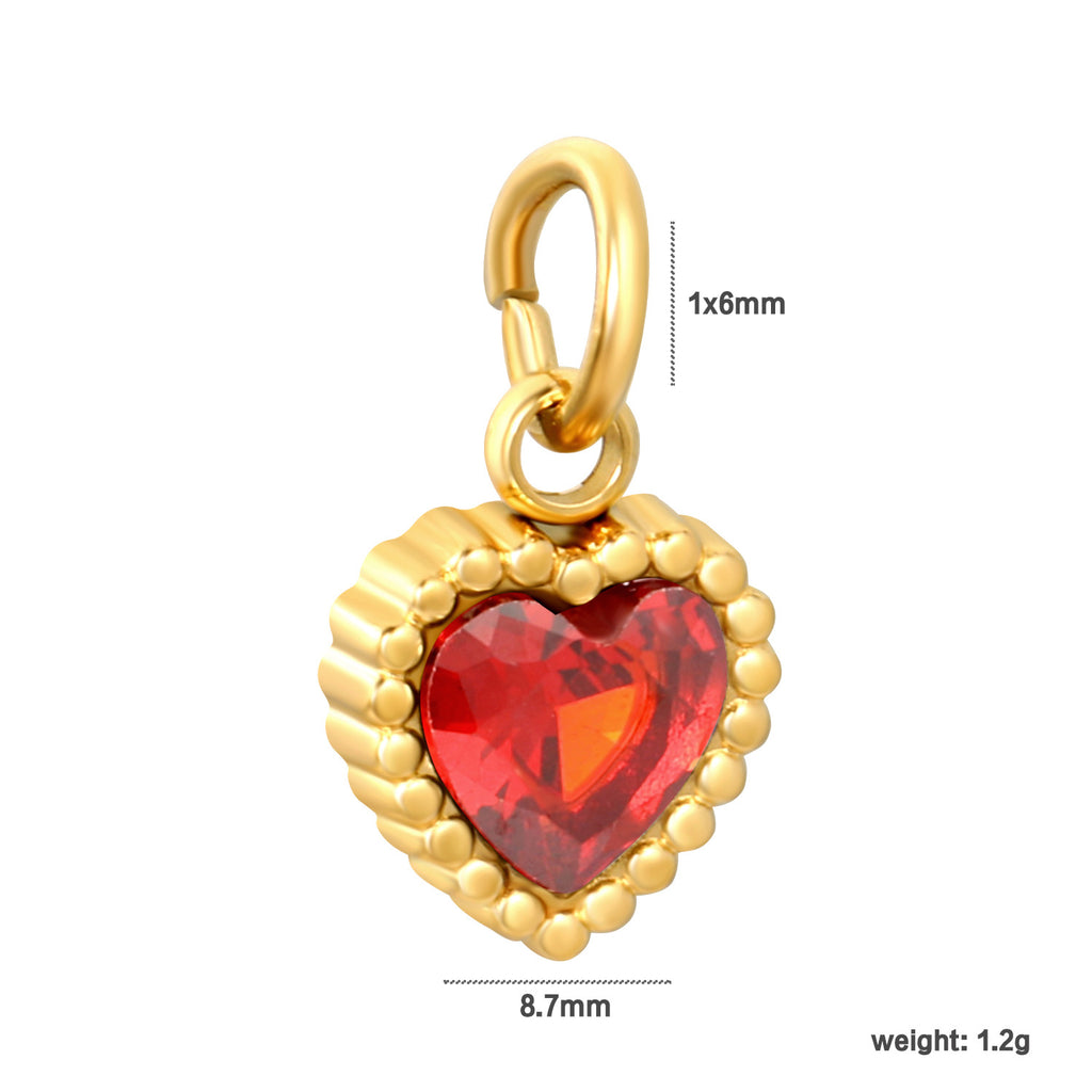 Damen Herzförmiger Anhänger mit funkelndem Kristall und luxuriöser Goldbeschichtung Shop Nory