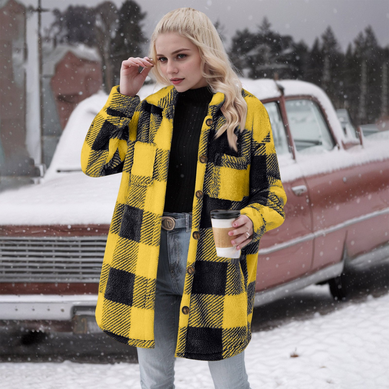 Damen Flanell-Jacke