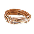 Damen Lederarmband mit eleganten Metallelementen Shop Nory