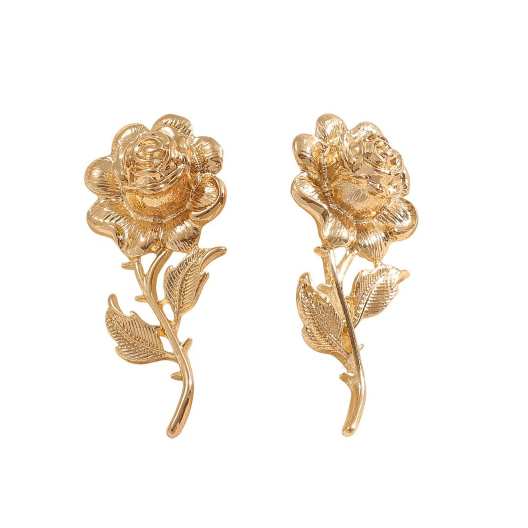 Damen Ohrstecker im kunstvollen Rosendesign Shop Nory
