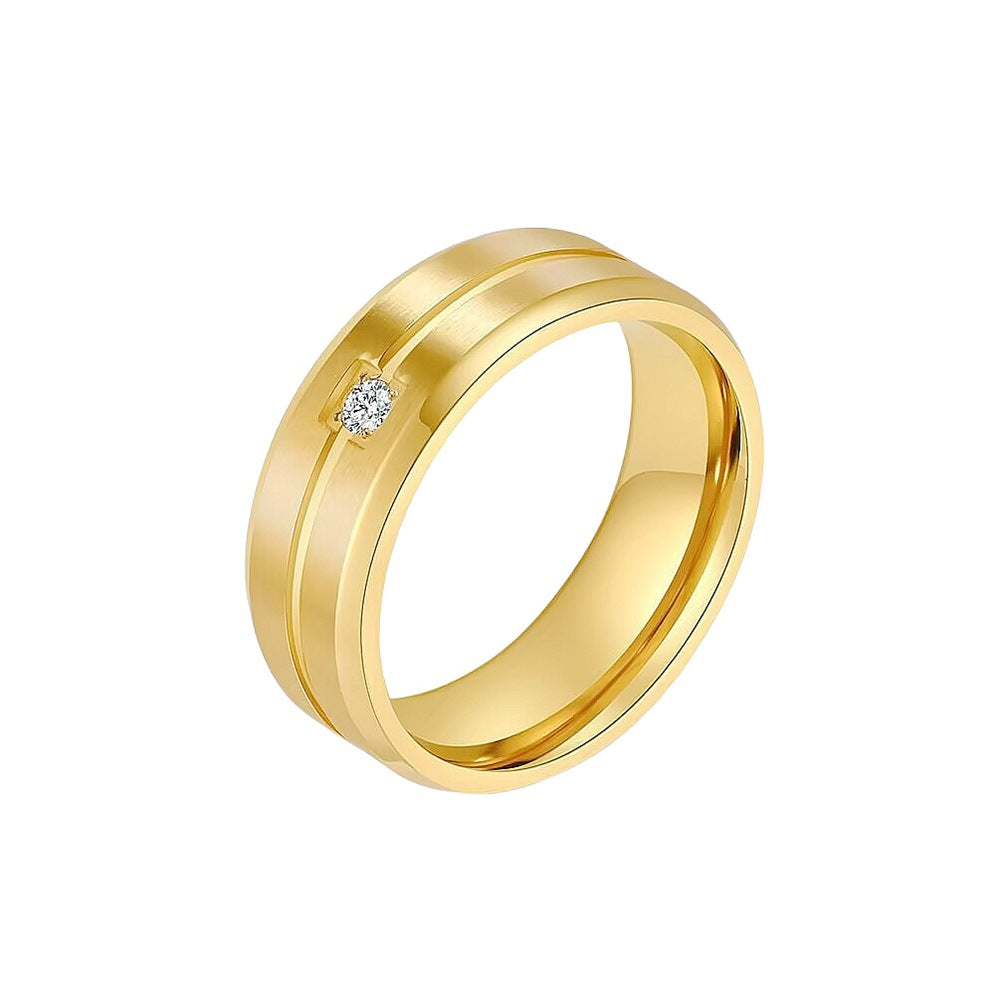 Herren Ring mit elegantem minimalistischem Design und funkelndem Zirkonia Shop Nory
