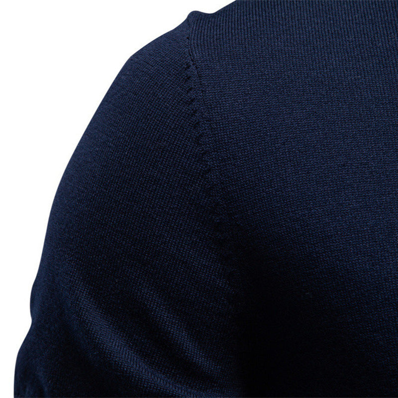 Herren nan feines Baumwollstrickshirt mit Rundhalsausschnitt kurzärmelig und kontrastierenden Ärmelstreifen Shopnory