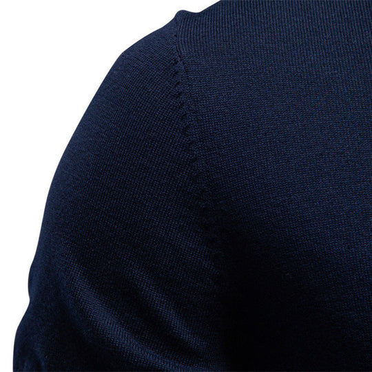 Herren nan feines Baumwollstrickshirt mit Rundhalsausschnitt kurzärmelig und kontrastierenden Ärmelstreifen Shopnory