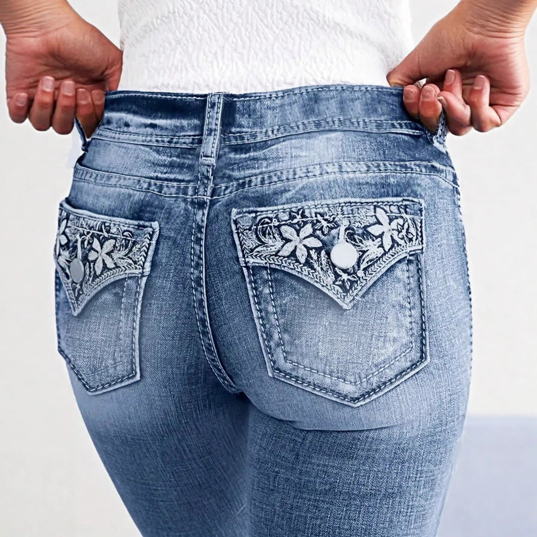 Damen Slim-Fit Stretch-Skinny-Jeans mit schmalem Knöchelabschluss und Five-Pocket-Design Shop Nory