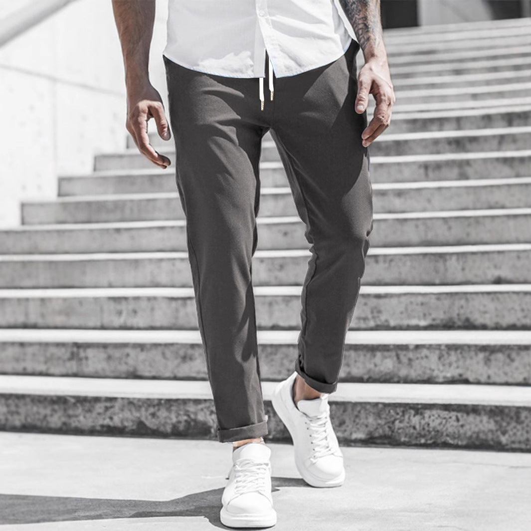 Herren Freizeithose mit Kordelzug und Seitentaschen