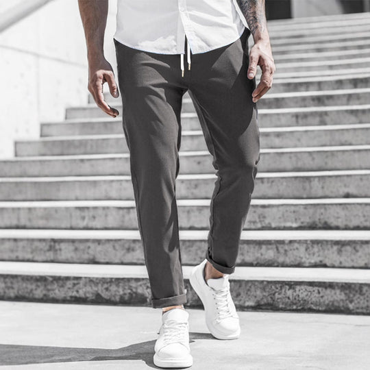 Herren Freizeithose mit Kordelzug und Seitentaschen