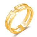 Damen Offener Ring mit modernem, geometrischem Design aus hochwertigem Edelstahl Shop Nory