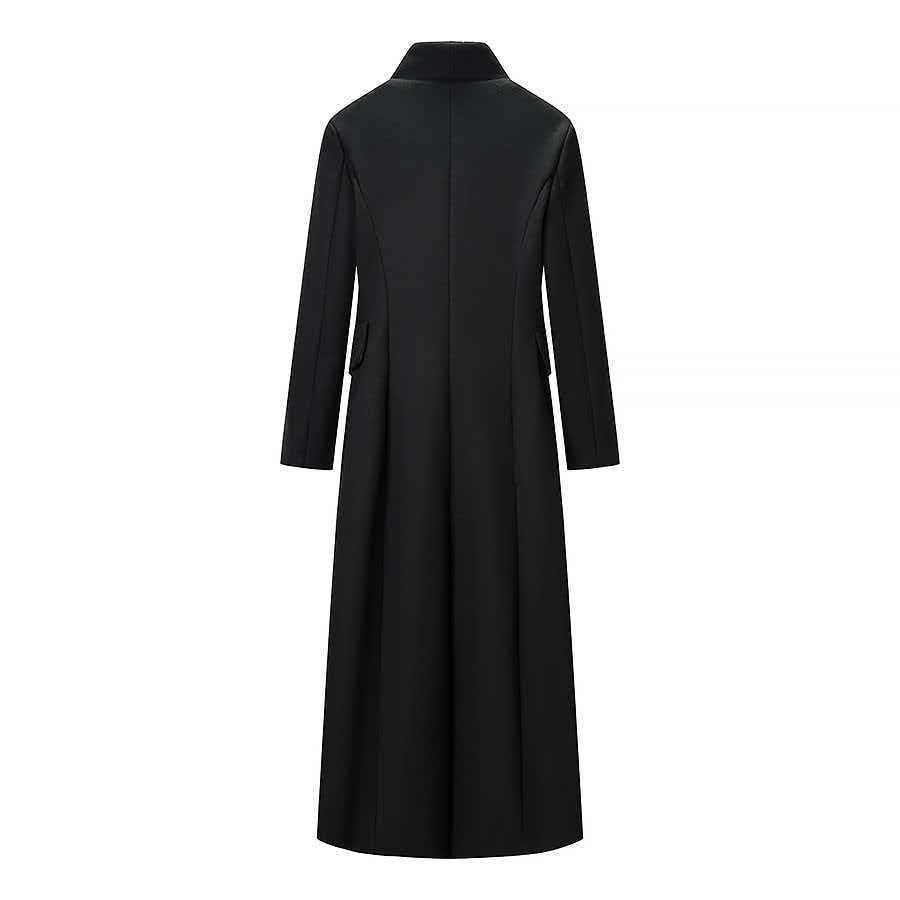 Damen Taillierter Longline-Mantel mit betonter Schulterpartie und Ein-Knopf-Verschluss Shop Nory