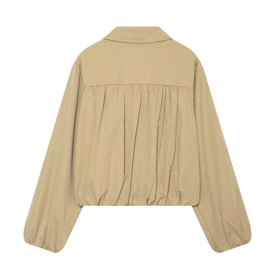 Damen Kurzjacke mit geraffter Brustpartie, Tunnelzugsaum und Ballonärmeln Shop Nory