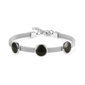 Damen Armband mit elegantem Mesh-Design und markanten Onyx-Stein-Elementen Shop Nory