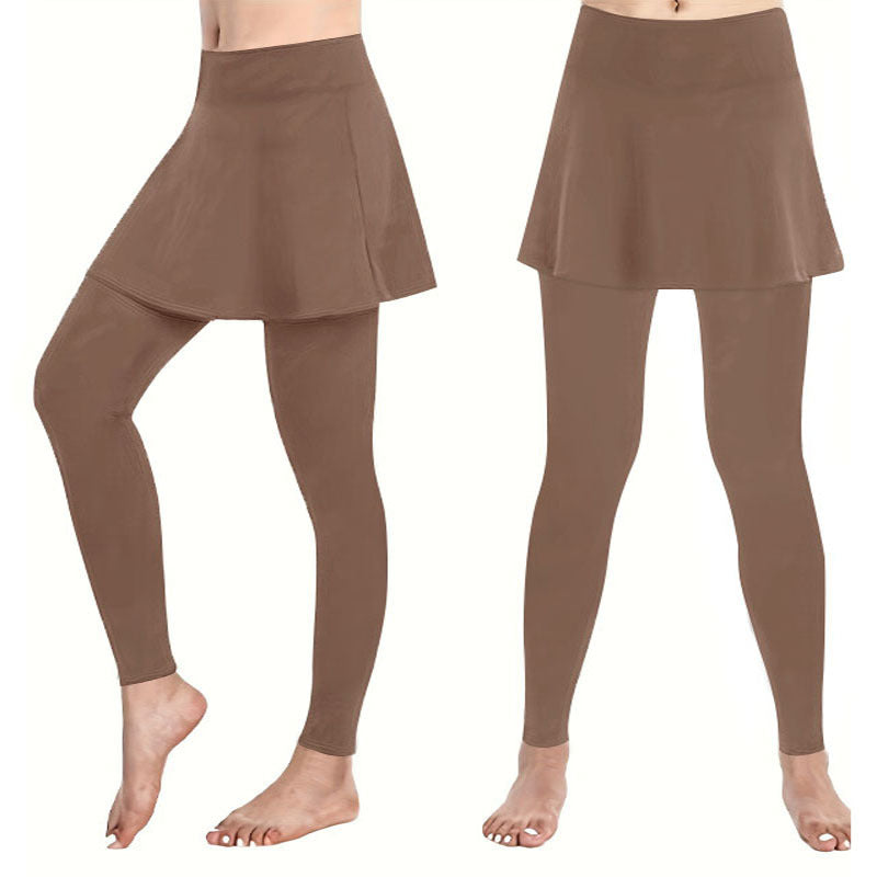 Damen Highwaist-Leggings mit integriertem Tellerrock und figurschmeichelnder Silhouette Shop Nory