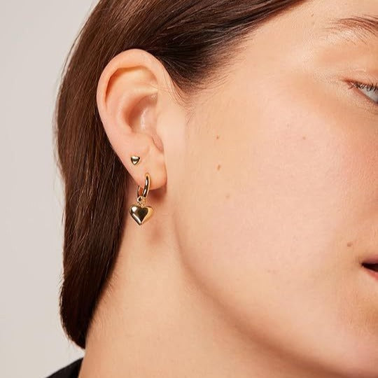 Damen Ohrringe mit Herz- und Tropfenanhänger Shop Nory