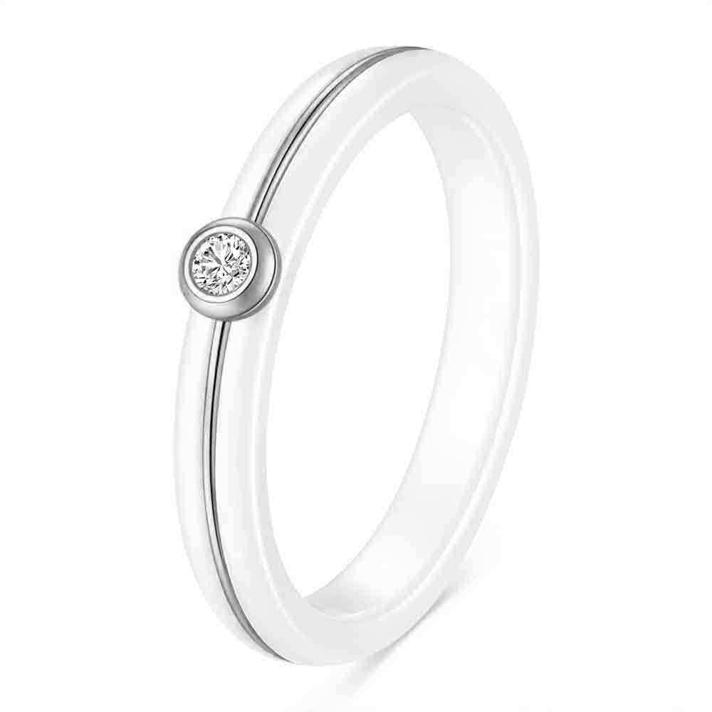 Damen Ring mit funkelndem Zirkonia-Stein und modernem Design Shop Nory