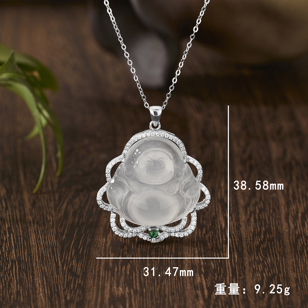Damen Eleganter Buddha-Anhänger mit Zirkonia-Verzierung Shop Nory