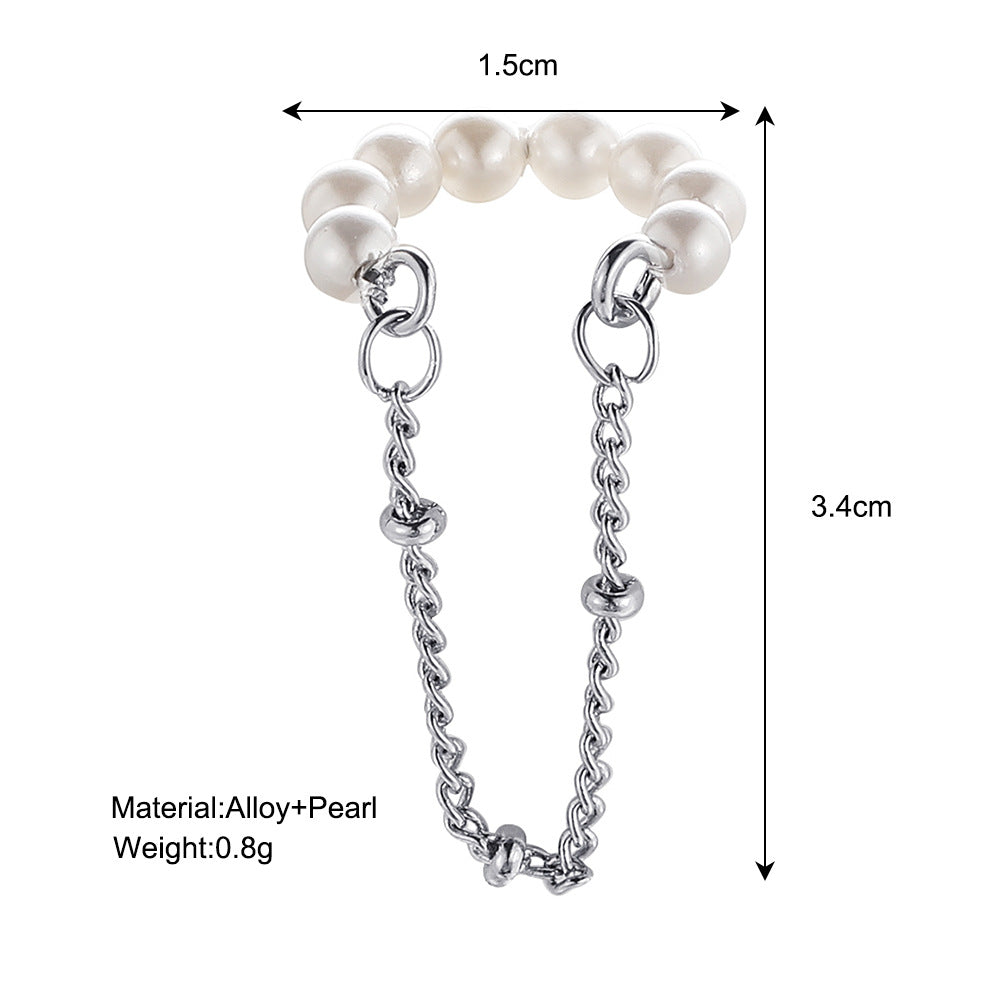 Damen Eleganter Ohrschmuck mit besonderen Ketten- und Perlenakzenten Shop Nory