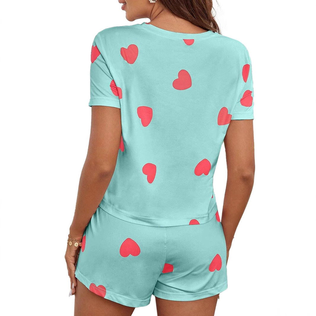 Damen Herzdruck Lounge-Set