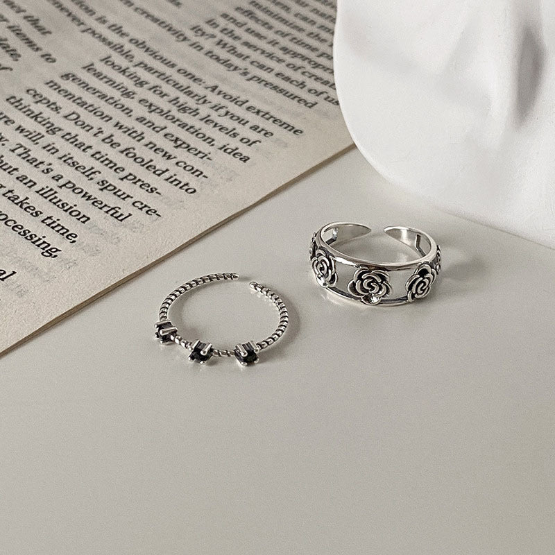 Damenring mit floralem Motiv aus hochwertigem Edelstahl Shop Nory