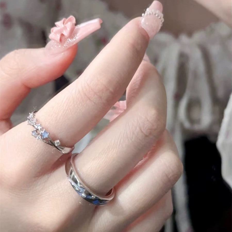 Damen Ring mit künstlerischem Sternmuster und funkelnden Akzenten Shop Nory