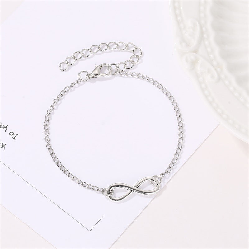Damen Armband mit unendlichem Symbol und filigranem Kettendesign Shop Nory