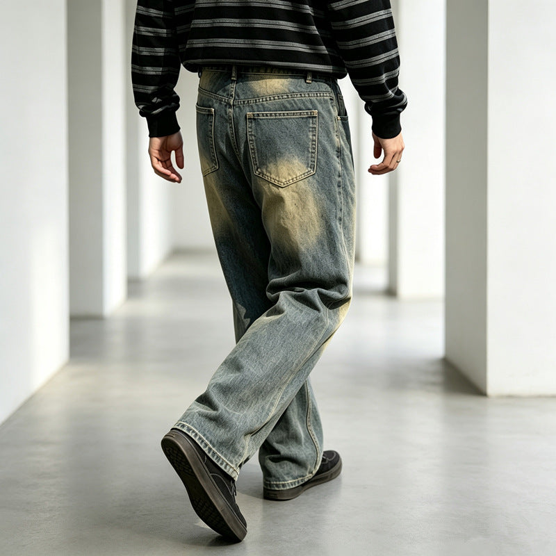 Herren Bequeme Schnitt Jeans im Used-Look Shop Nory