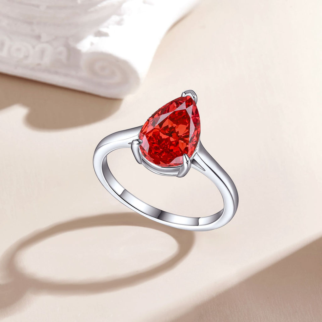 Damen extravagant gestalteter Ring mit tropfenförmigem Edelstein Shop Nory