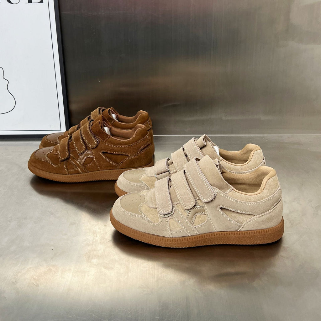 Damen Sneakers mit doppeltem Klettverschluss und weicher Schaumstoffdämpfung