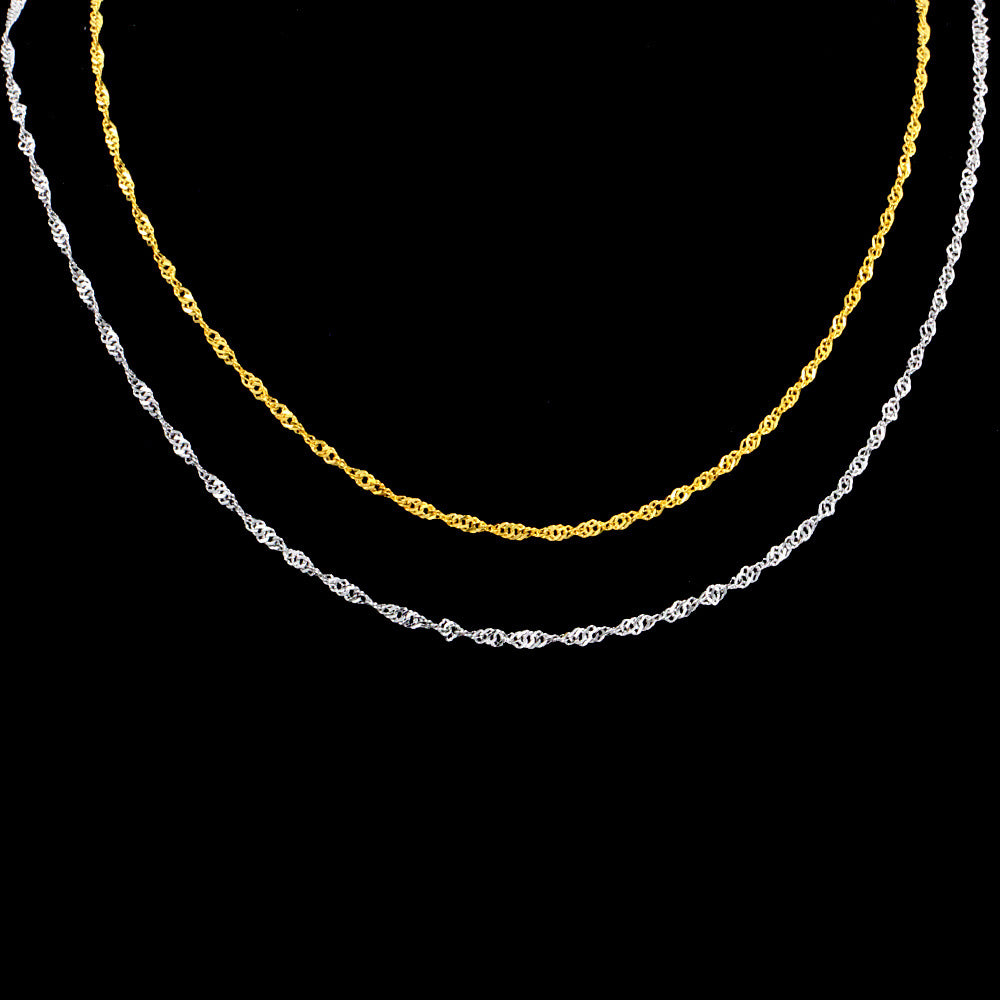 Damen Edelstahl Kette mit elegantem geflochtenem Design Shop Nory