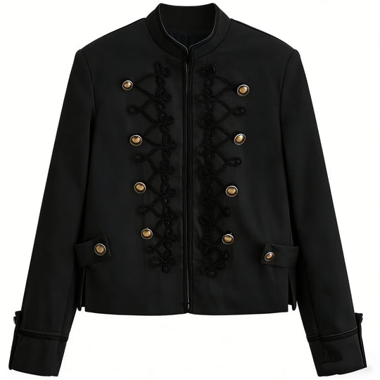 Damen Kurzjacke im Militärstil mit Zierkordeln und Stehkragen Shop Nory