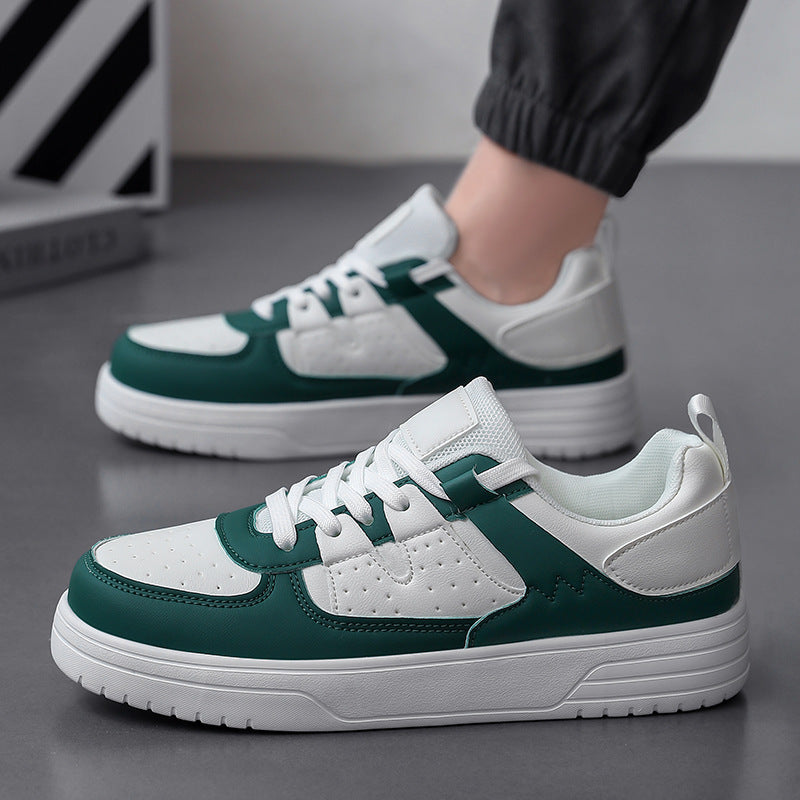 Unisex nan Plateausneaker aus Lederimitat mit atmungsaktivem Mesh-Zungenbereich und stoßdämpfender Profilsohle