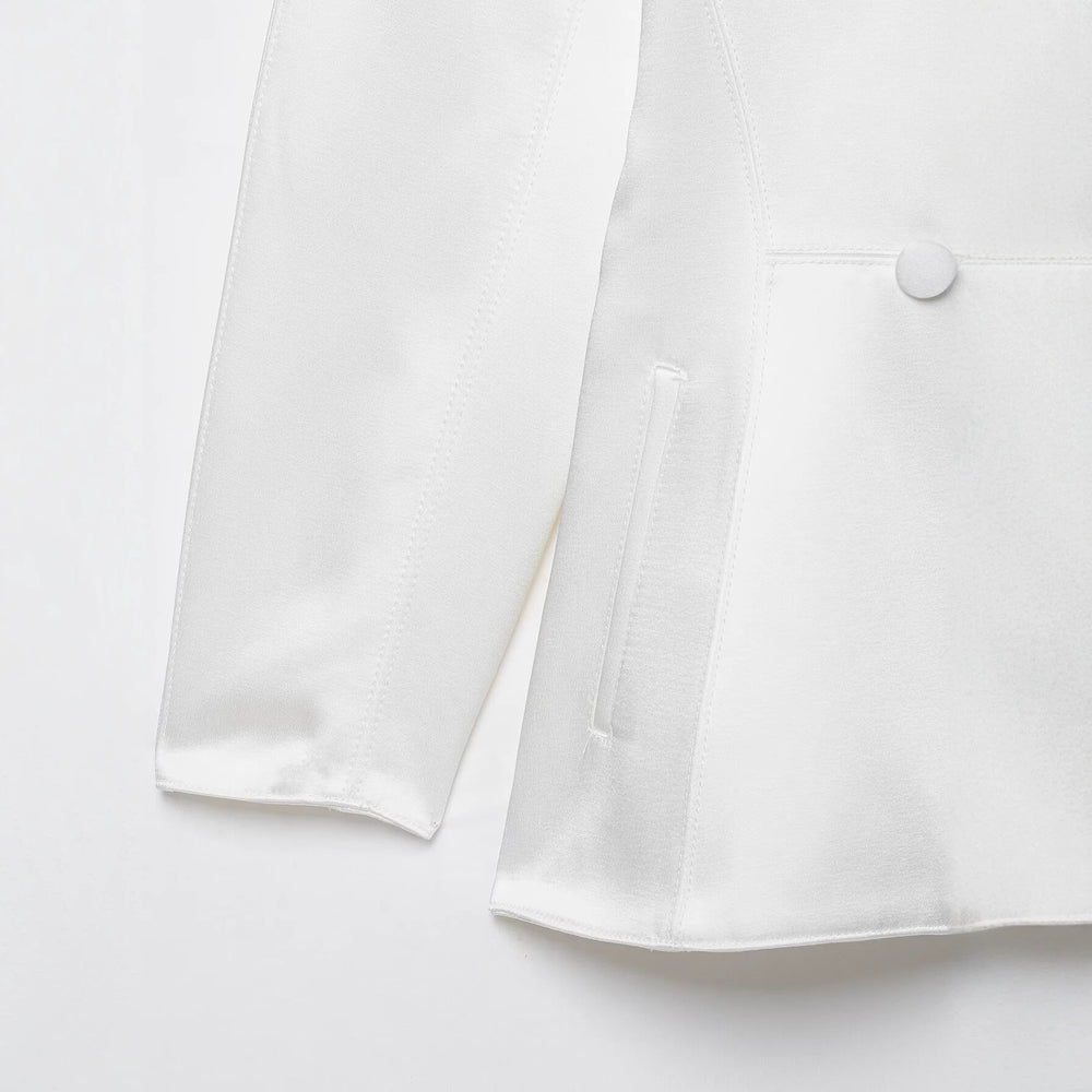 Damen Taillierter Doppelreihiger Blazer mit Stehkragen Shop Nory