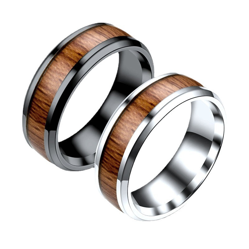 Herren Ring mit hochwertiger Holz- und Edelstahlkombination Shop Nory