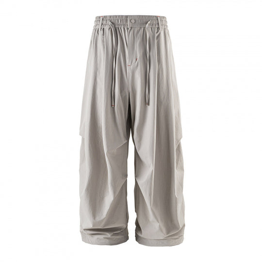 Unisex Weitgeschnittene technische Cargo-Hose mit Gummibund, Kordelzug und Reißverschlusstaschen Shop Nory
