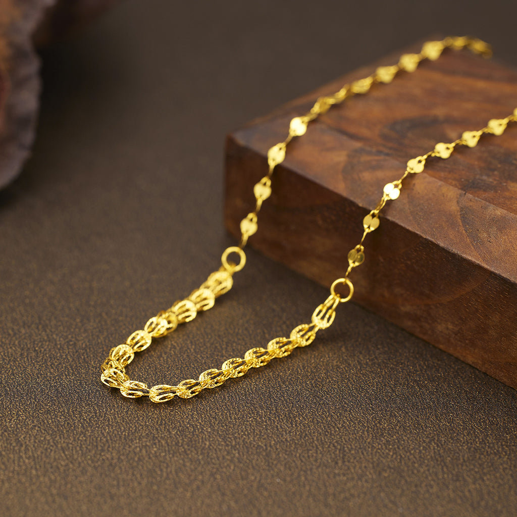 Damen Halskette aus filigranem, hochwertigem Metall mit strukturiertem Design Shop Nory