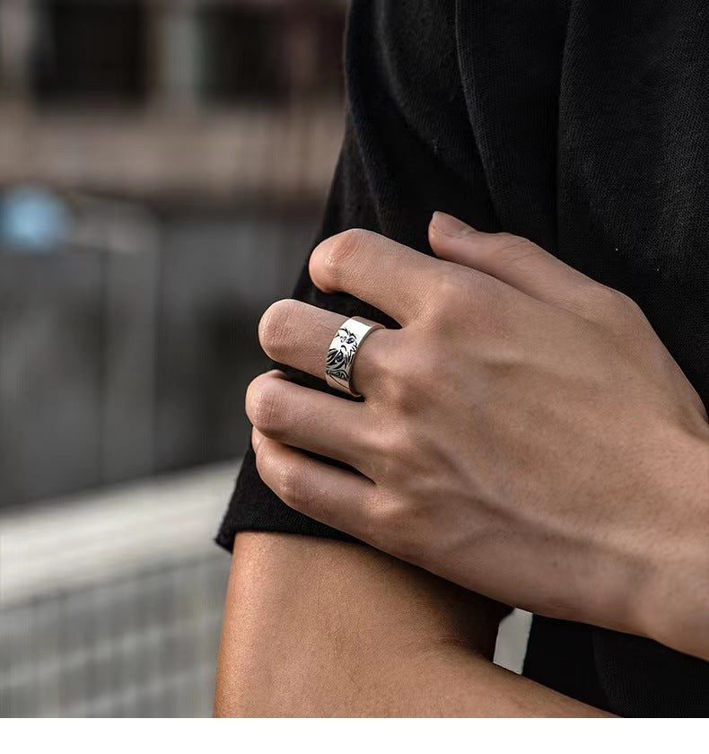 Damen kunstvoll gestalteter Ring mit Katzenmotiv Shop Nory