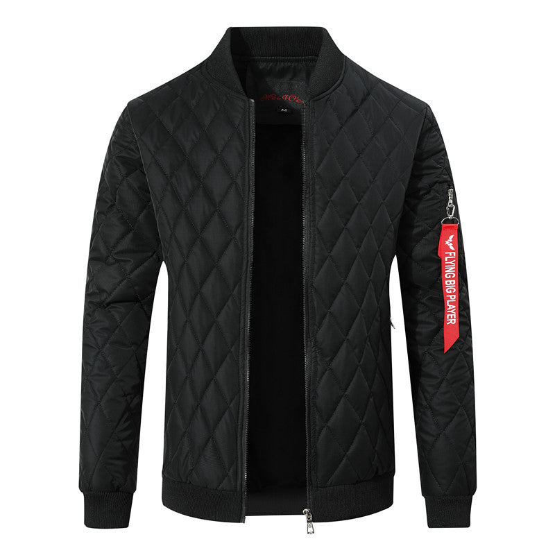 Herren Gesteppte Bomberjacke mit Diamantsteppung und Ärmeltasche Shop Nory