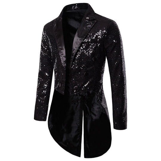 Herren glamouröser Paillettenblazer mit exklusivem Design Shopnory