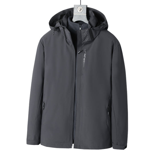 Herren Softshell Outdoorjacke mit wasserdichter Membran, abnehmbarer Kapuze und verdecktem Reißverschluss Shop Nory