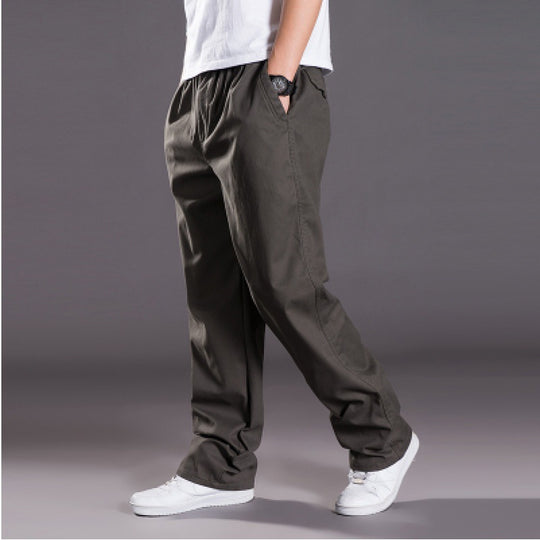 Herren Relaxed-Fit Freizeit-Chinohose mit elastischem Tunnelzug, vorgeformtem Bund und geradem Bein Shop Nory