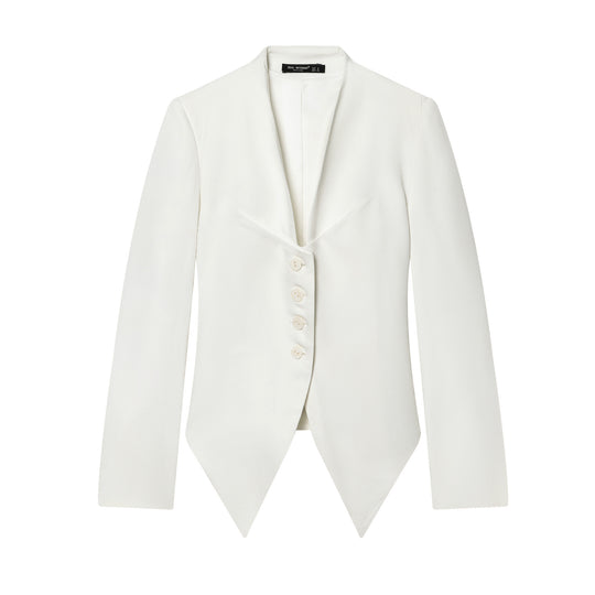Damen taillierter Blazer mit spitzem Schößchen und tiefem V-Ausschnitt Shop Nory
